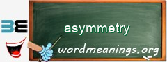 WordMeaning blackboard for asymmetry